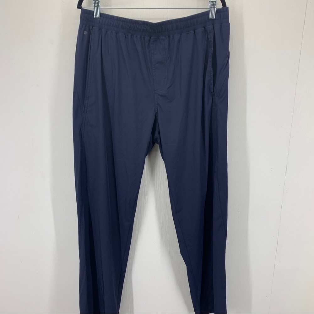 Rhone Mens XL Pants Athletic Lightweight‎ Drawstring Straight Leg Blue